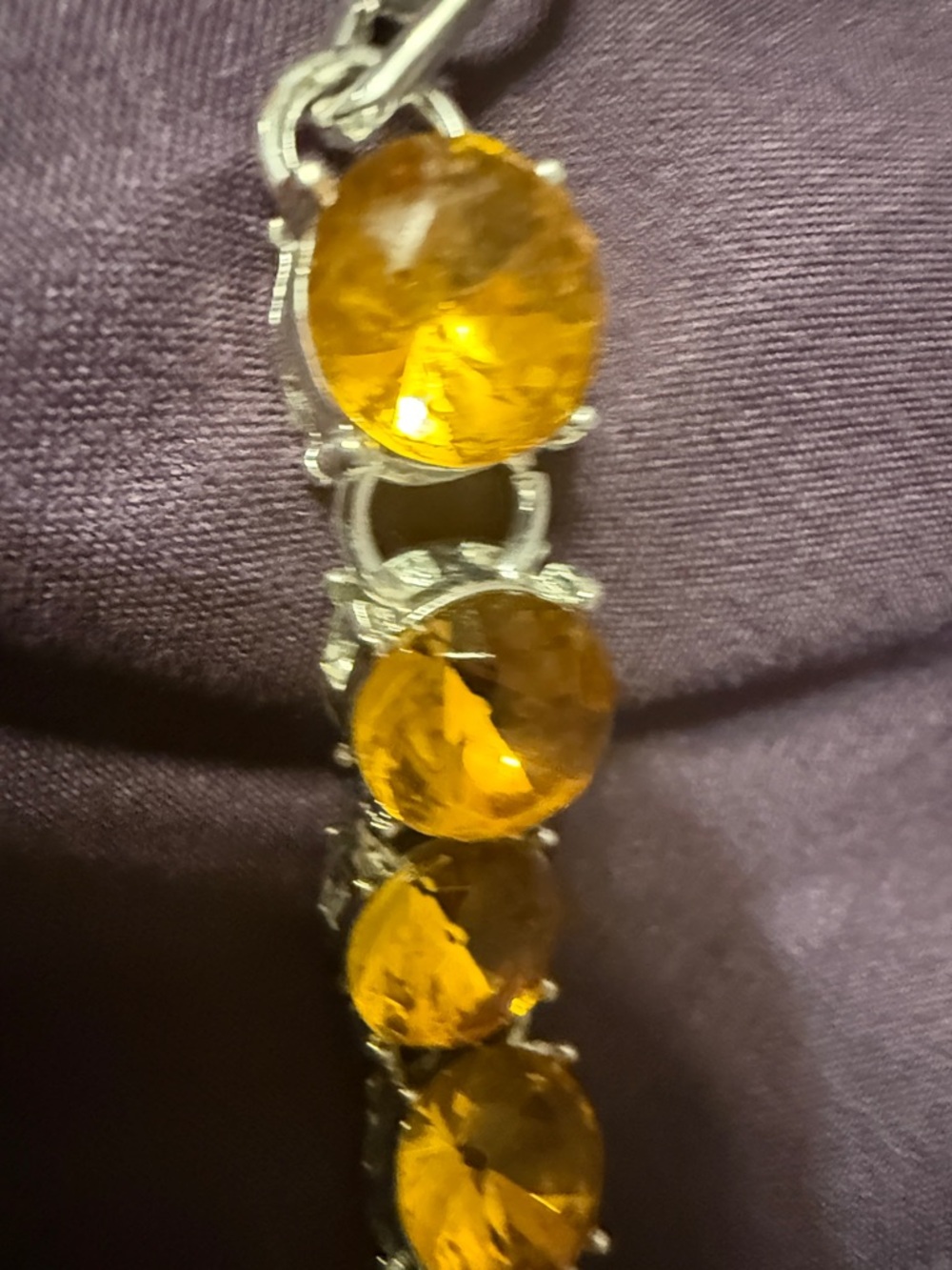 Yellow Crystal Tennis Bracelet - Unbranded - Picture 5 of 6